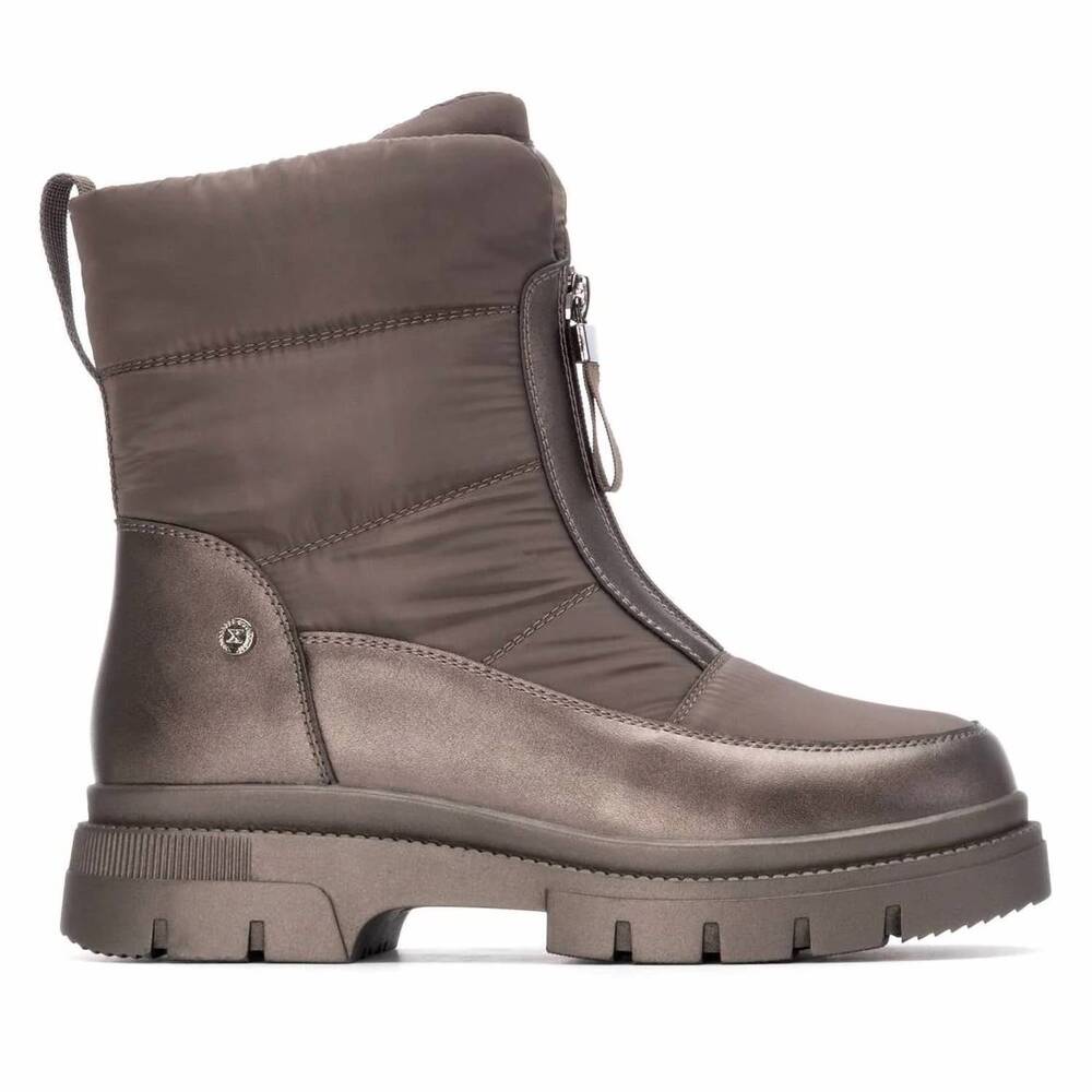 NEW XTI women's front zipper booties in bronze